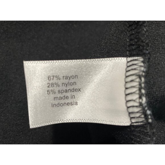 Lane Bryant Pleated Long Sleeve Top Womens 26/28 Black Rayon Blend Minimalist - Picture 4 of 6